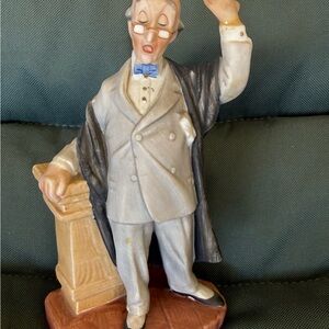 Lefton Gray and Brown Scholar Figurine
